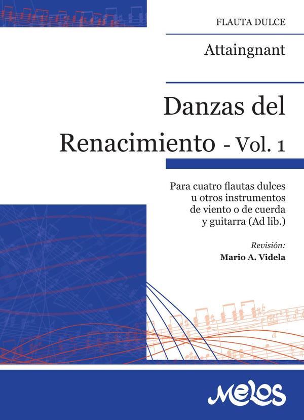 BA13269 – Danzas del Renacimiento – Vol. 1:Para cuatro flautas dulces u otros instrumentos de viento o de cuerda y guitarra (Ad lib.)