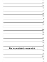 The Incomplete Lexicon of Art