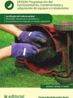 Programación del funcionamiento, mantenimiento y adquisición de equipos e instalaciones. AGAJ0308 - Gestión de la instalación y mantenimiento de céspedes en campos deportivos