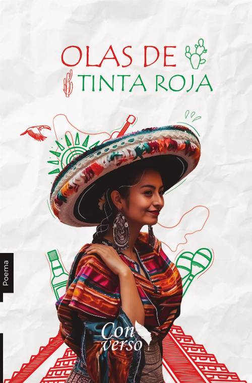 Olas de tinta roja