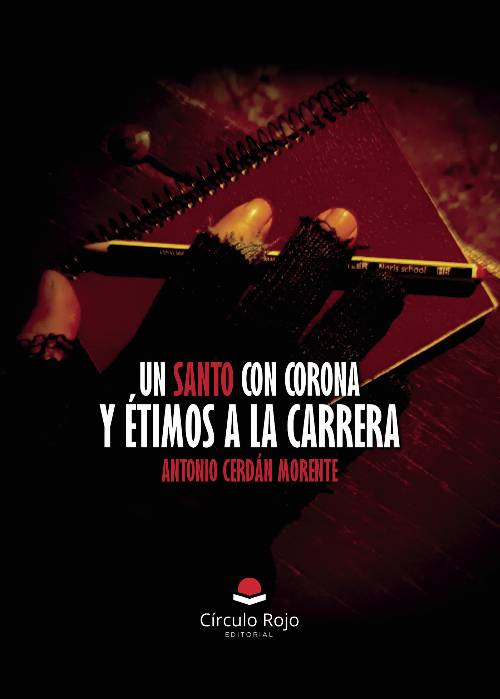 Un santo con corona y etimos a la carrera