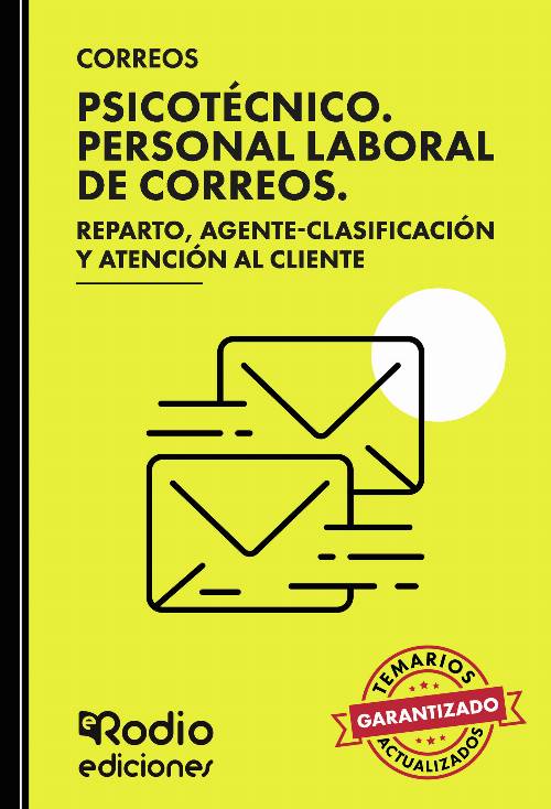 CORREOS 2025. Psicotécnico. Personal Laboral de Correos. Reparto, Agente-Clasificación y Atención al Cliente