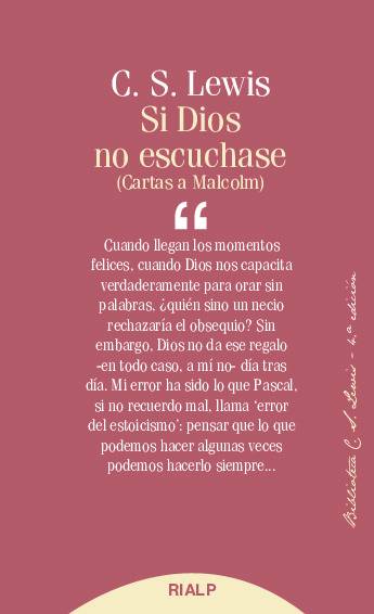 Si Dios no escuchase