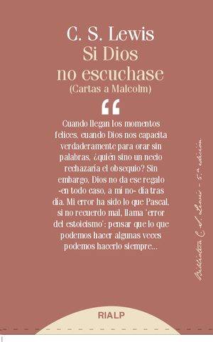 Si Dios no escuchase