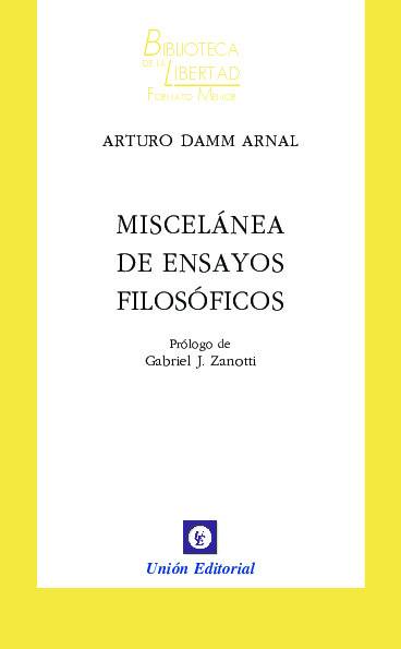MISCELÁNEA DE ENSAYOS FILOSÓFICOS – VOL. 30