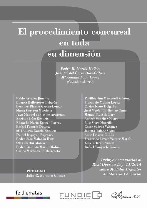 El procedimiento concursal en toda su dimensión