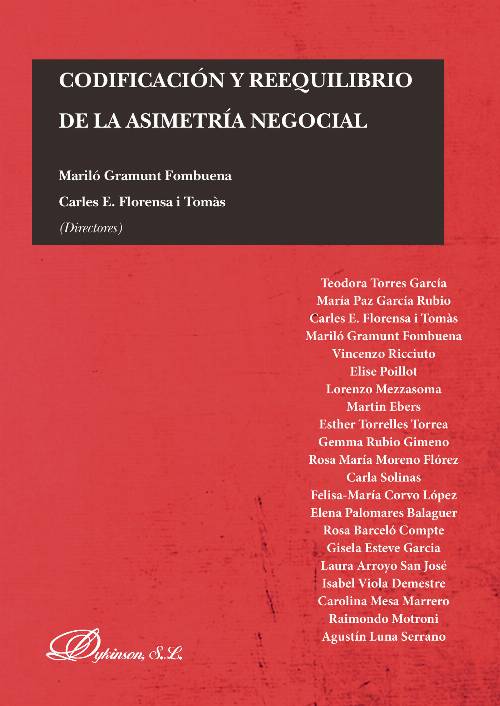 Codificación y reequilibrio de la asimetría negocial.