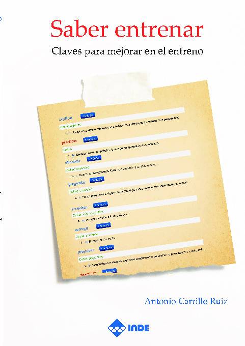 Saber entrenar. Claves para mejorar en el entreno