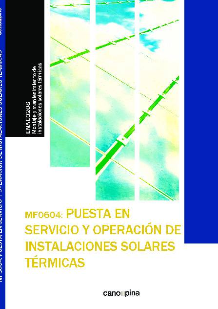 Puesta en servicio y operación de instalaciones solares térmicas